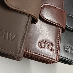Personalised Wallet, RFID Mens Wallet with Coin Pocket, Handmade Leather Wallet Personalized Birthday Anniversary Father's Day Gift