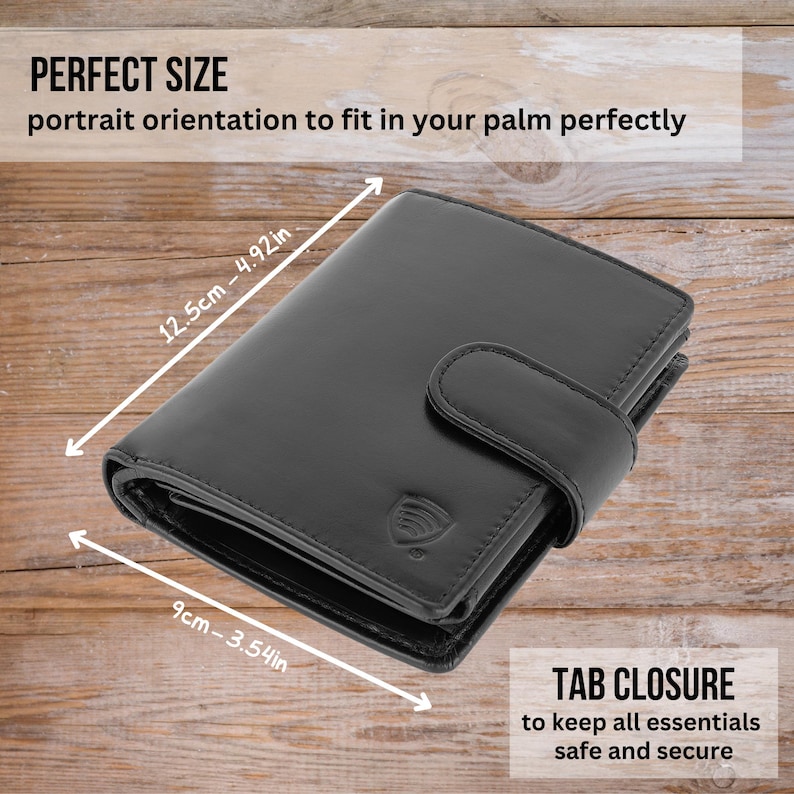 Valentines Day Gift Leather Wallet Men Personalized Gift for Him, Handmade RFID Wallet for Boyfriend Husband Dad Grandad, Custom Wallets Men image 4