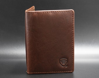 Minimalist Leather Wallet, Personalised Gift, Birthday, Anniversary Gift, RFID Card Holder, Front Pocket Wallet, Slim Wallet