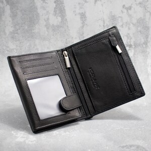 Regalo personalizado - Billetera RFID triple personalizada para hombre - Regalo personalizado para novio, papá o esposo - Cuero genuino