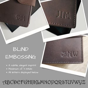 Personalised Leather RFID Wallet for Men, Personalized Gifts for Him, Boyfriend Husband Dad Grandad, Custom Wallets image 6