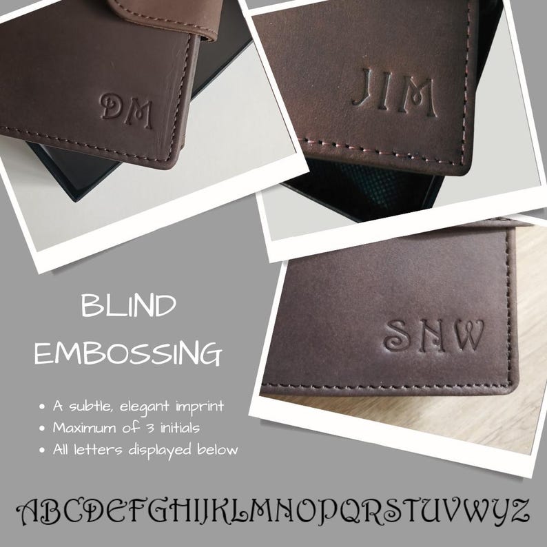 Personalised Leather RFID Wallet for Men, Personalized Gifts for Him, Boyfriend Husband Dad Grandad, Custom Wallets image 6