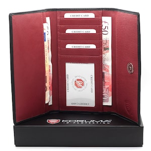 Gift For Mum - Leather RFID Ladies Wallet - Purse with Coin Pocket - Cards and Mobile Holder - Perfect Gift for Her