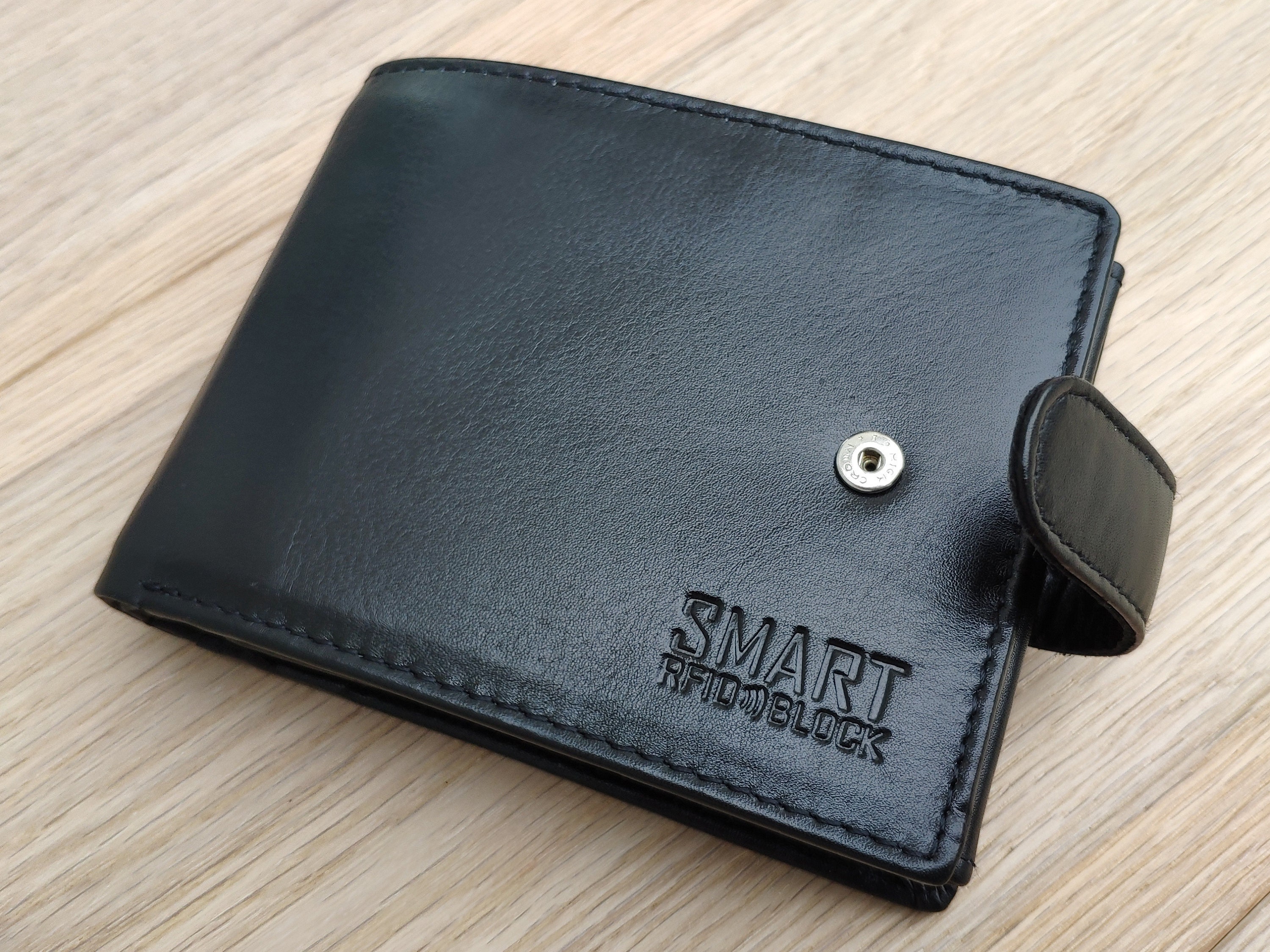 Personalised Gift, RFID Mens Leather Wallet with Coin Pocket, Leather Wallet for Men, Birthday, Anniversary, Father's Day Gift
