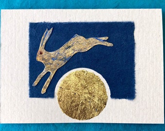 Frameable Art Card Hare and Moon