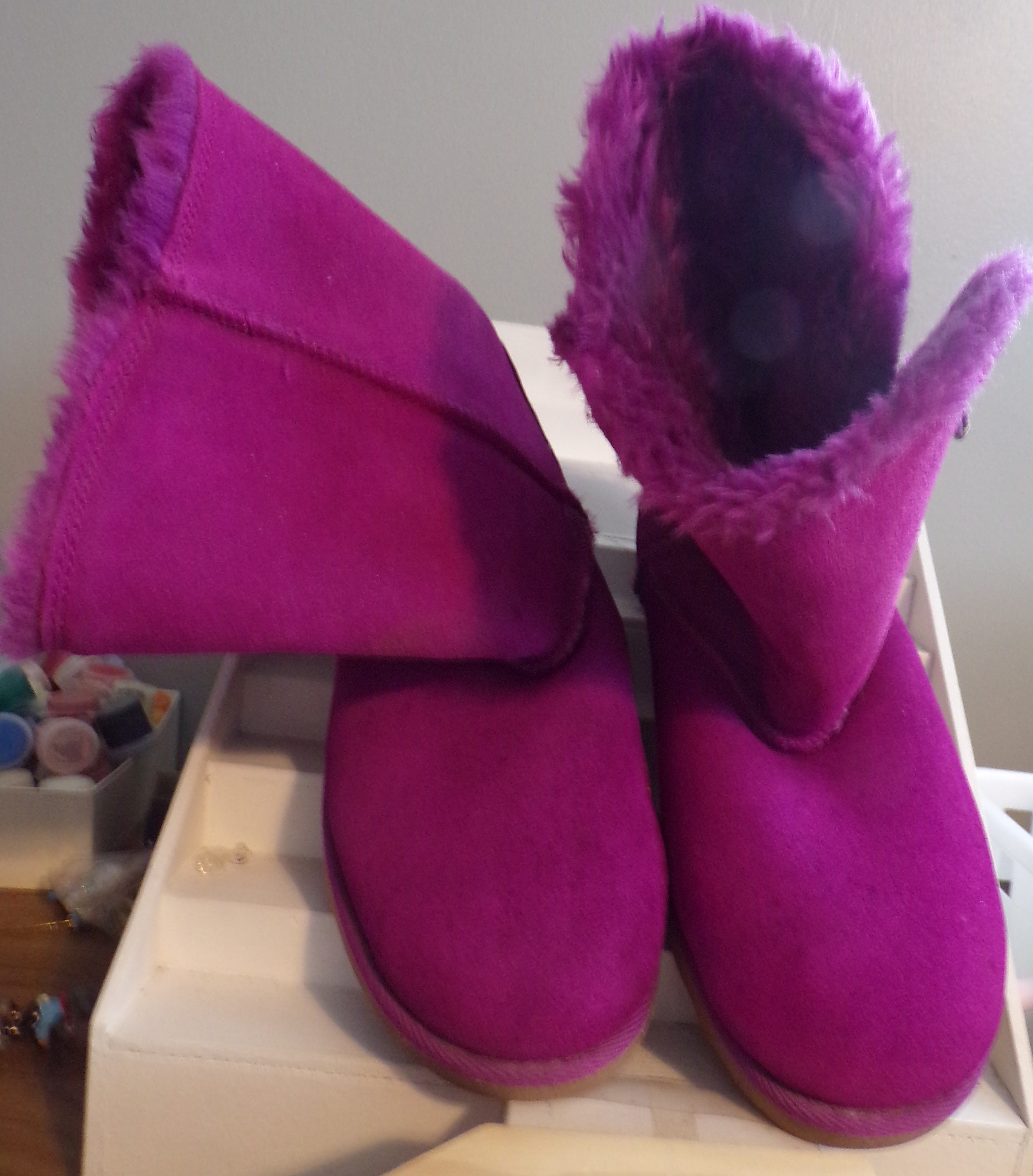 Fuzzy Boots - Etsy