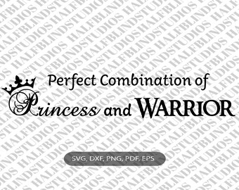 Download Princess And Warrior Svg Etsy