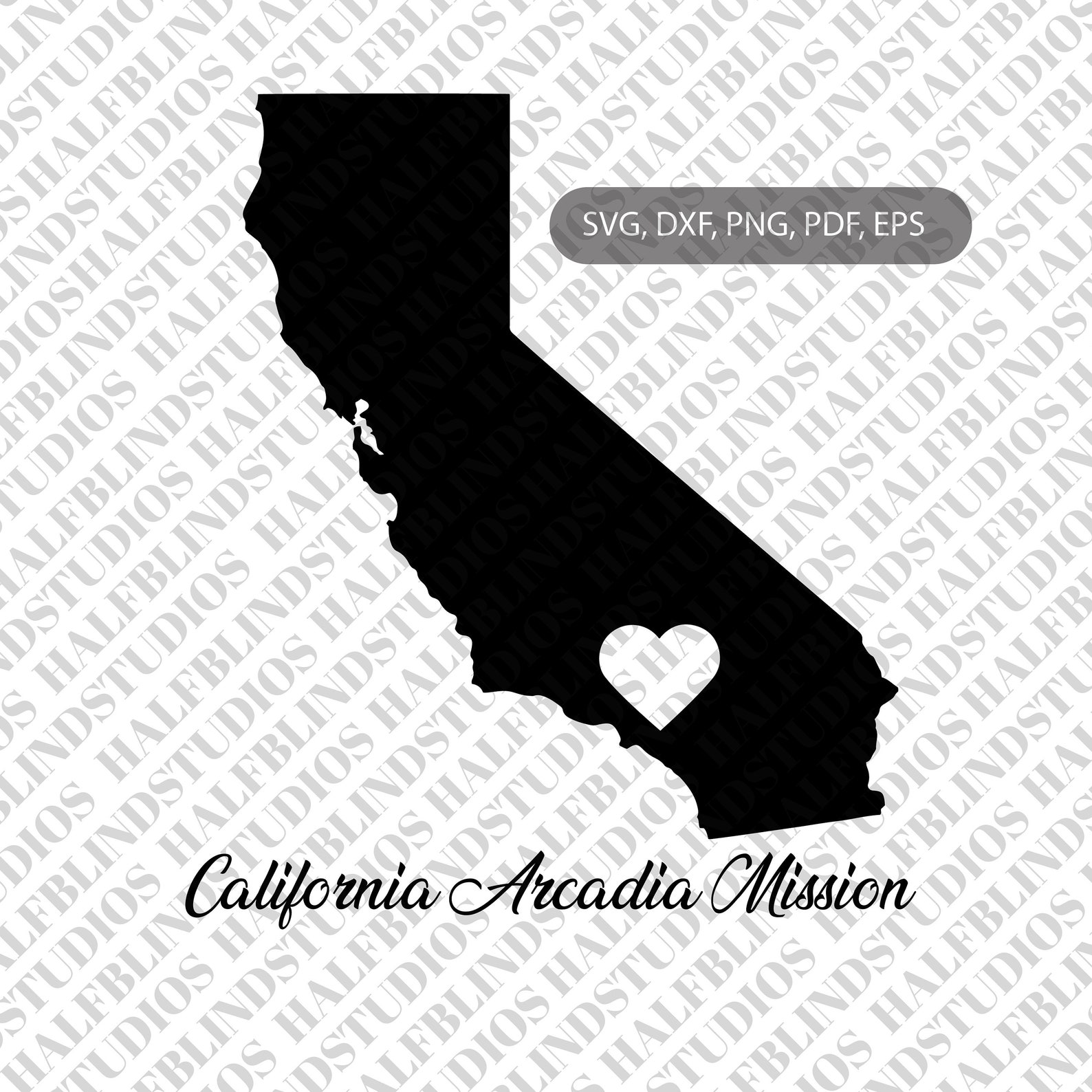 LDS California Arcadia Mission svg digital file download Etsy