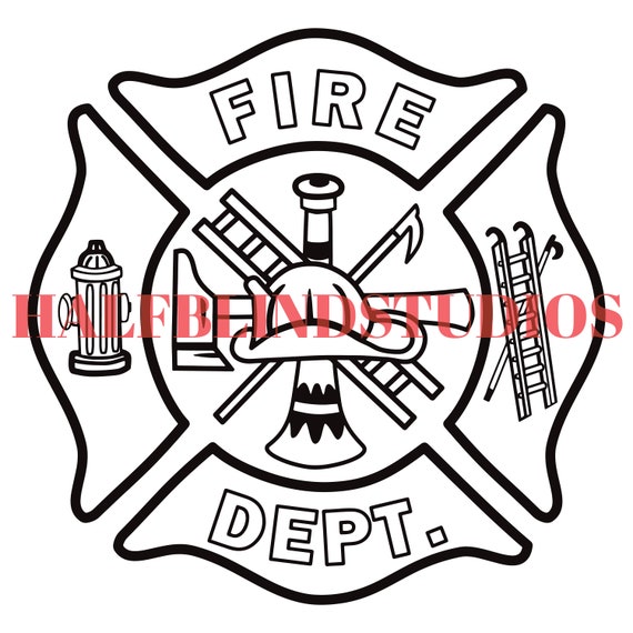 Fire Department Emblem Logo Digital Svg Vector | Etsy
