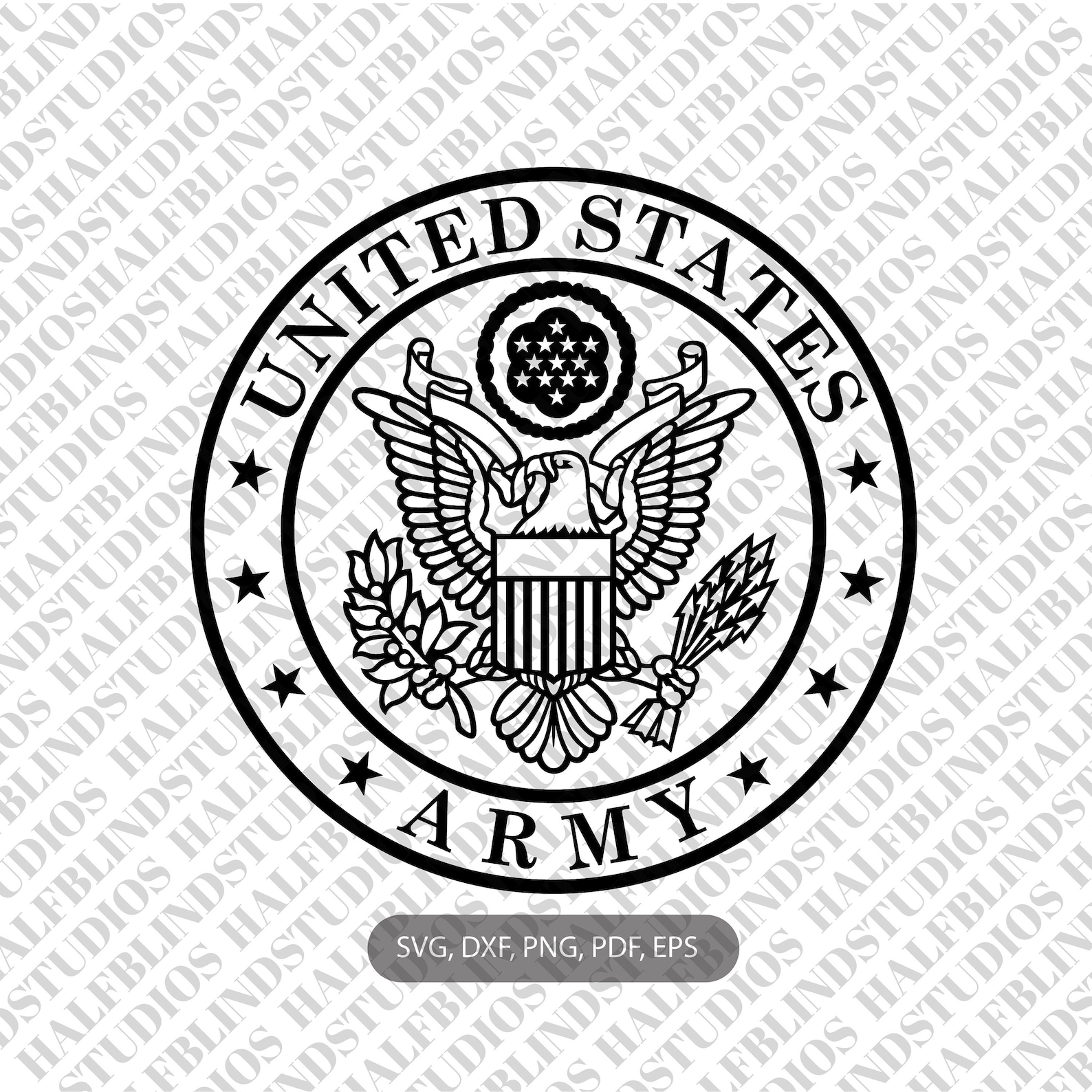 US Army Emblem Digital File Download Svg Dxf Png - Etsy