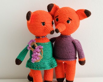 Sweet Crochet Fox Girl, Handmade Fox Toy, Crochet Foxy Doll, Cuddle Fof Toy, Baby Shower Soft Toy