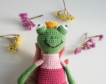 Crochet Frog Toy, Amigurumi Frog, Big Crochet Frog Toy, Handmade Frog Toy, Cotton Frog Toy