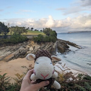 Cute Crochet Sheep, Brown Sheep Doll, Handmade Sheep for kids image 8