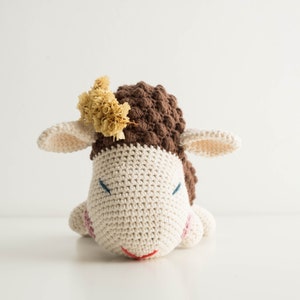 Cute Crochet Sheep, Brown Sheep Doll, Handmade Sheep for kids image 5