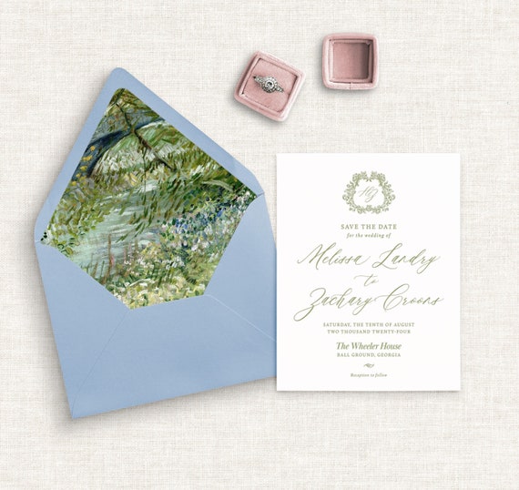 Primrose Save the Date, Southern Wedding, Southern Save the Date, Floral Save the Date