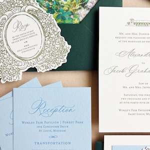 The Salubria Letterpress Invitation Suite - Letterpress Wedding Invitations, Luxury, Timeless, Bespoke, Elegant, Sophisticated
