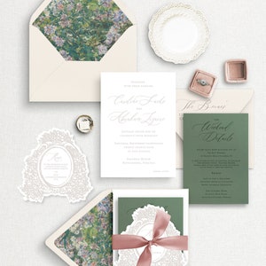 The Salubria Letterpress Invitation Suite - Letterpress Wedding Invitations, Luxury, Timeless, Bespoke, Elegant, Sophisticated