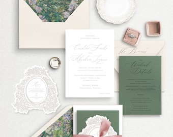 The Salubria Letterpress Invitation Suite - Letterpress Wedding Invitations, Luxury, Timeless, Bespoke, Elegant, Sophisticated