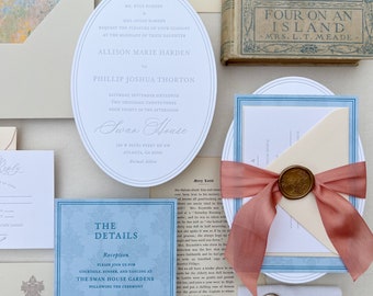 The Shallowford Letterpress Invitation Suite - Letterpress Wedding Invitations, Luxury, Timeless, Bespoke, Elegant, Sophisticated, Romantic