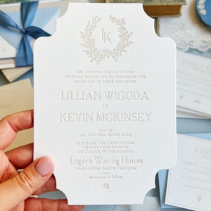 The Rose Letterpress Invitation Suite - Letterpress Wedding Invitations, Luxury, Timeless, Bespoke, Elegant, Sophisticated, Romantic
