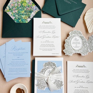 The Salubria Letterpress Invitation Suite - Letterpress Wedding Invitations, Luxury, Timeless, Bespoke, Elegant, Sophisticated