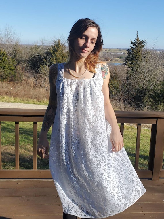 white lace vintage slip dress