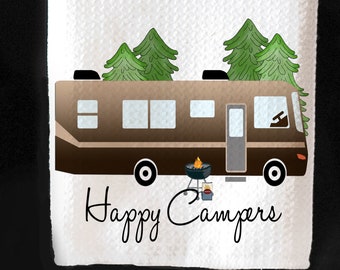 Camping Kitchen Towel, Motorhome Camper Towel, Personalized RV Towel, Camper Decor