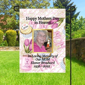 Memorial Mothers Day Photo Flag, Personalized Flag, Custom Made Flag, Garden Flag, Sympathy Flag, Sympathy Gifts, Loss of Mother