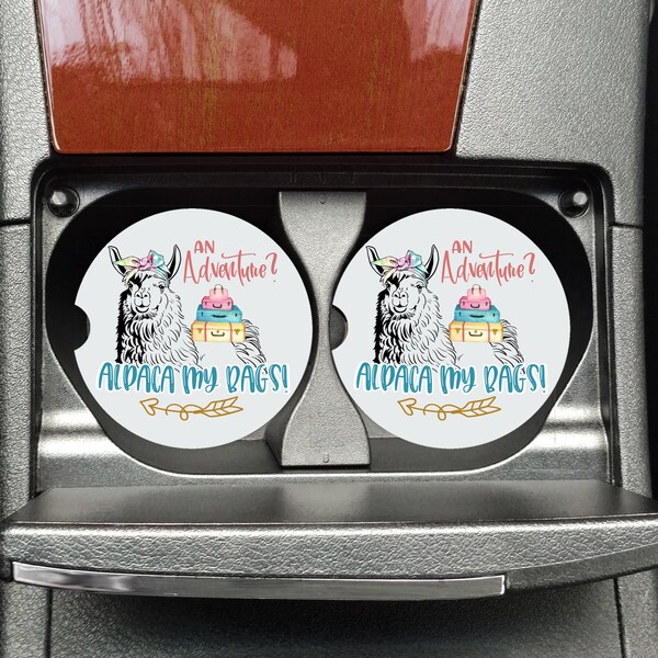 Alpaca Car Coasters, Cute Alpaca, Car Coasters, Car Cup Holder, Auto Accessories, Cup Holder