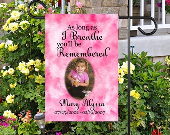 Personalized Memorial Garden Flag, Remembrance Photo Flag, In Memory Garden Decor, Cemetery Decoration, Sympathy Gift