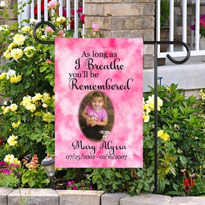 Personalized Memorial Garden Flag, Remembrance Photo Flag, In Memory Garden Decor, Cemetery Decoration, Sympathy Gift
