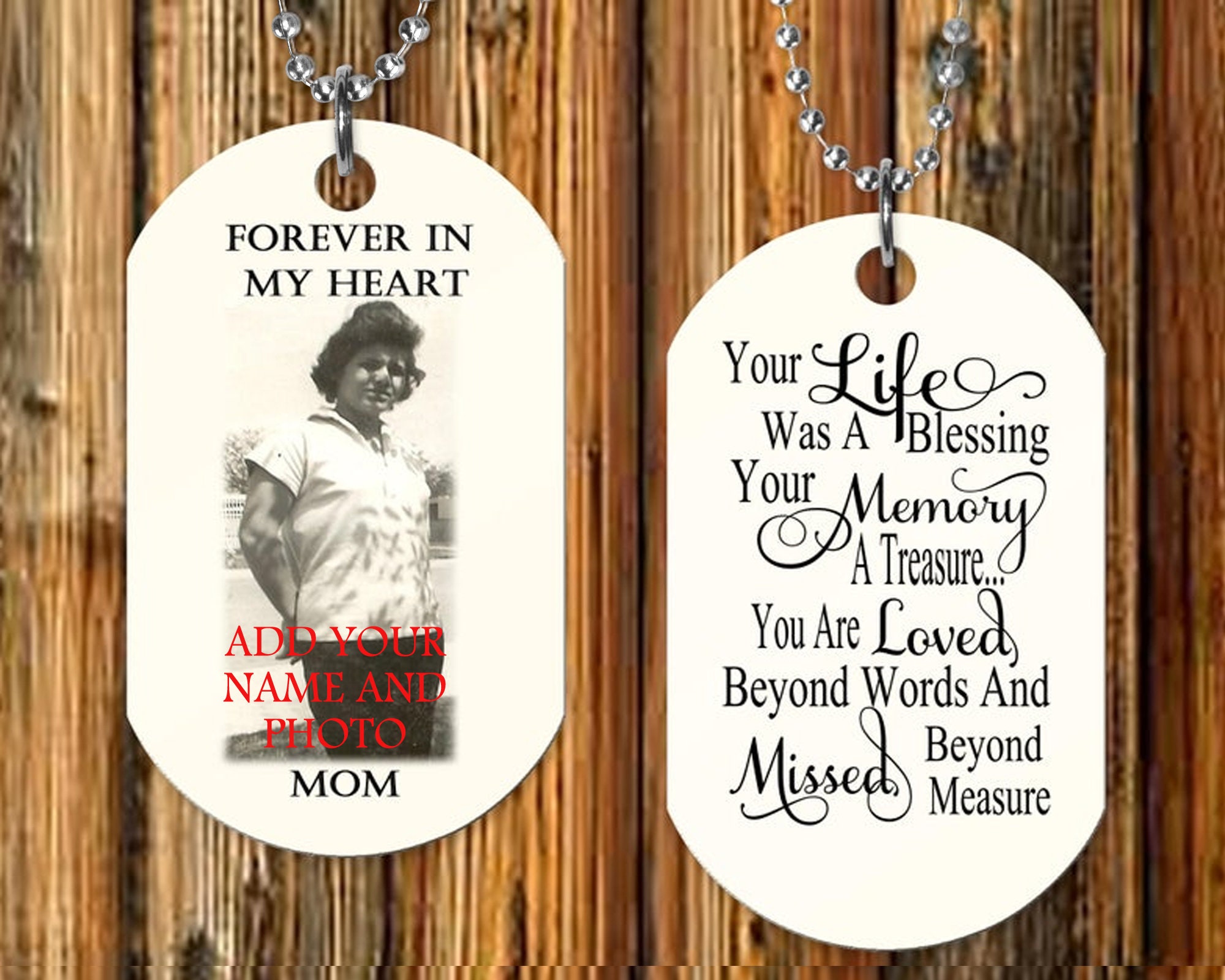 Memorial photo cheap dog tags