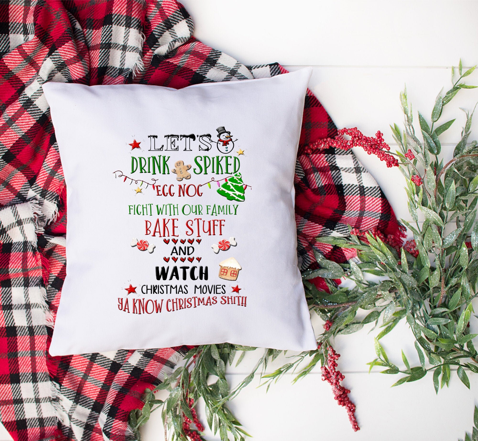 christmas pillows etsy