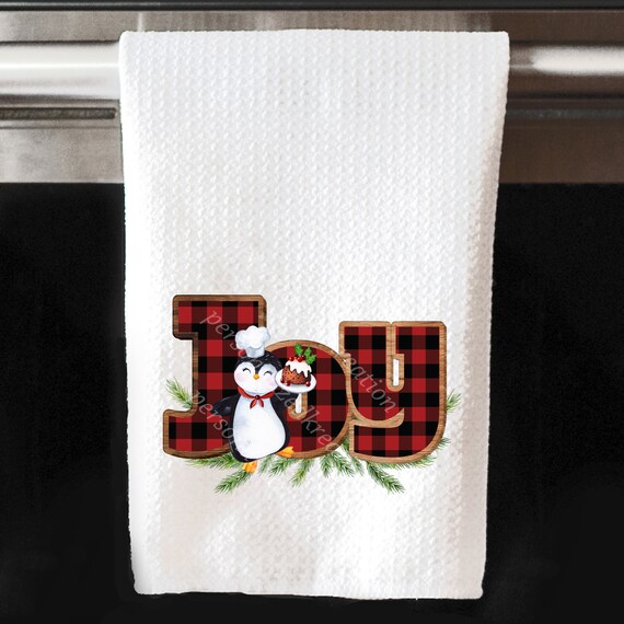 Buffalo Plaid Kitchen Towel, Christmas Kitchen Towels