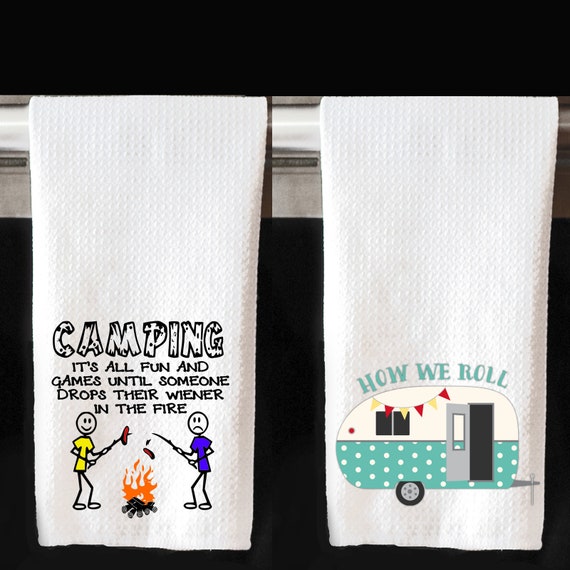 Camping Towels Funny Camper Towels RV Towels Camping Decor Etsy