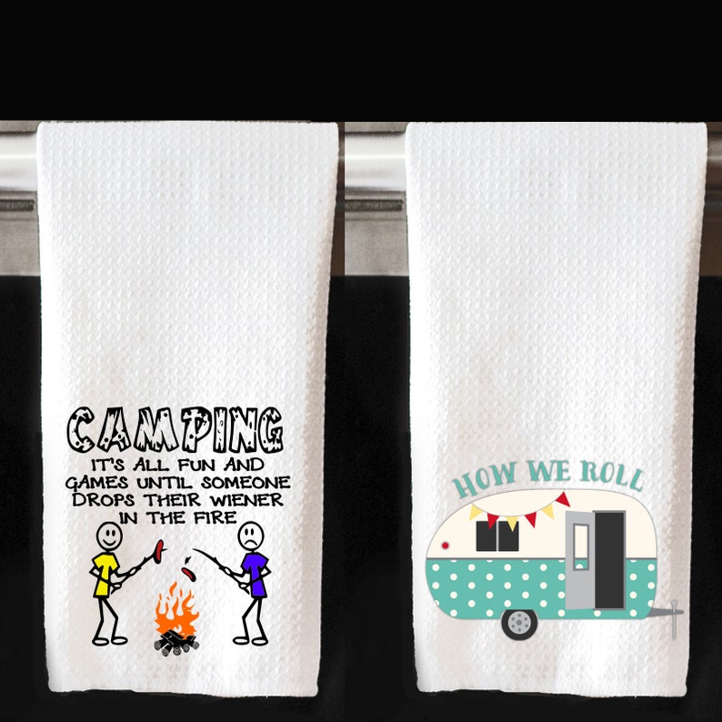 Camping Towels Funny Camper Towels RV Towels Camping Decor Etsy
