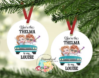 Thelma and Louise Ornament Christmas Gifts Retro Holiday 