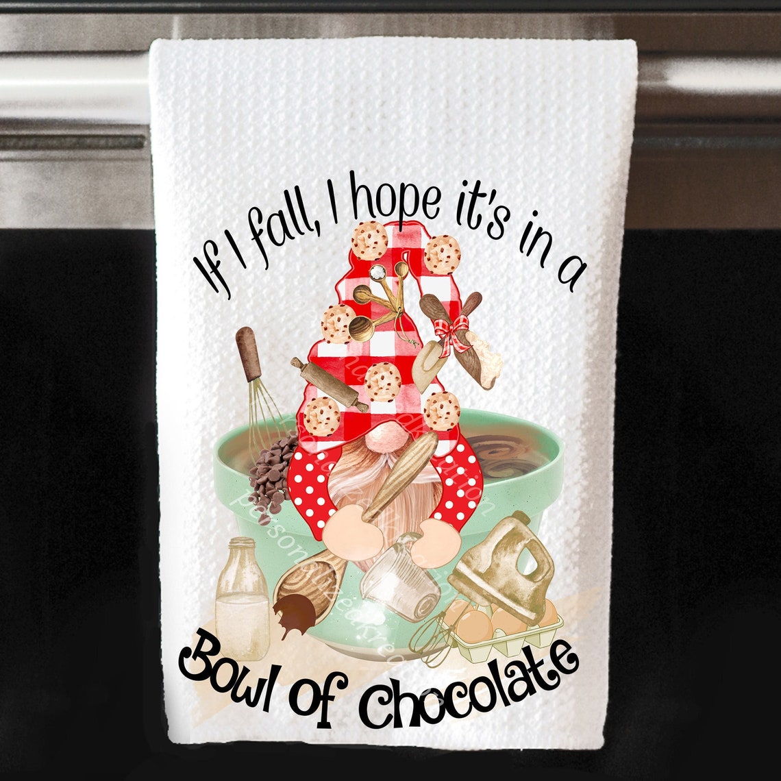Gnome Kitchen Decor Gnome Kitchen Towels Funny Baking Gnome Etsy