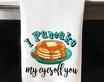 Funny Pancake Kitchen Towels, Kitchen Decor, Funny Dish Cloths,