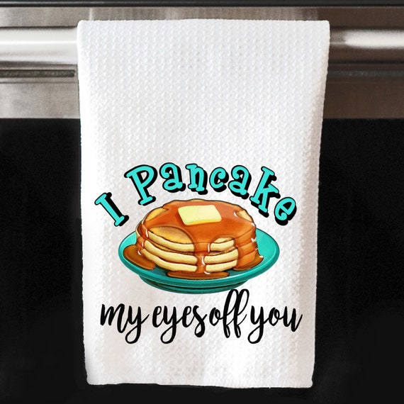 Funny Pancake Kitchen Towels Kitchen Decor Funny Dish Etsy