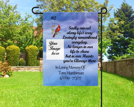 Personalized Flag Custom Made Flag Garden Flag Sympathy Etsy