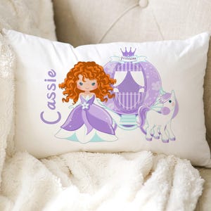 Princess Personalized Pillowcase Gift, Princess Kids Pillowcase, Name Childrens Pillowcase, Stocking Stuffer, Gift For Girls