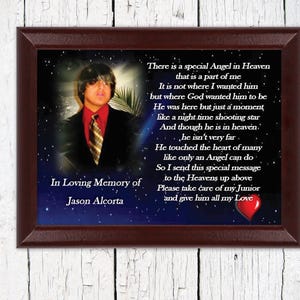 Personalized Memorial Plaque with Photo, In Loving Memory Custom Plaque, Memorial Keepsake, Sympathy Gift, Funeral Gift,