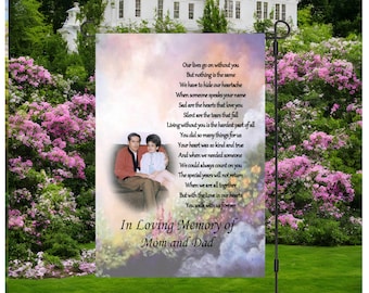 Personalized Memorial Garden Flag, Custom In Loving Memory Photo Tribute, Outdoor Memorial Decor, Cemetery Decoration, Sympathy Gift