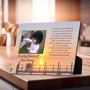 Personalized Memorial Photo Plaque with Custom Text | in Loving Memory Keepsake | Bereavement Gift | Sympathy Gift