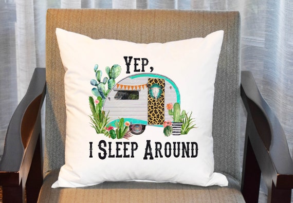 camping themed throw pillows