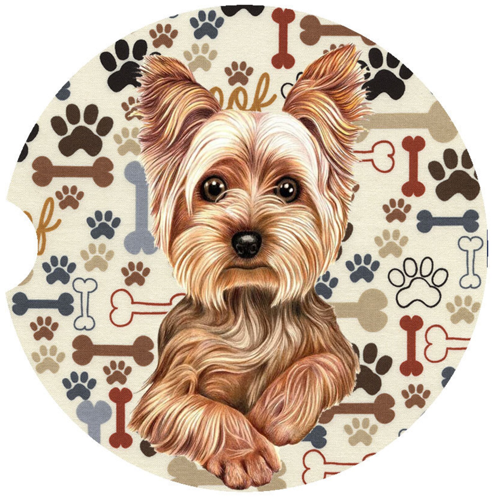 Yorkie Car Coasters Dog Car Coaster Sandstone Coaster Etsy