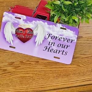 Memorial Personalized License Plate, In Memory License Plate, Sympathy Gifts