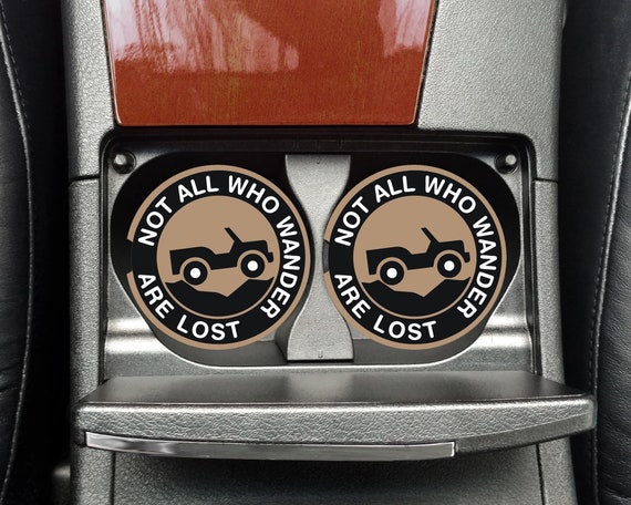 Not All Who Wander Are Lost, Car Coaster, Car Cup Holder, Suv Auto Coasters,  Auto Decor, Auto Accessories, Drink Holder, Cup Holder, 