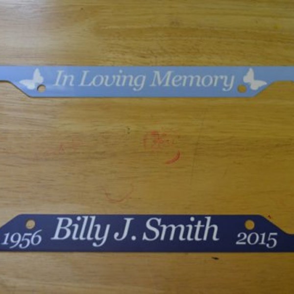 Personalized Memorial License Frame ,In Memory of License Frame, Sympathy gift
